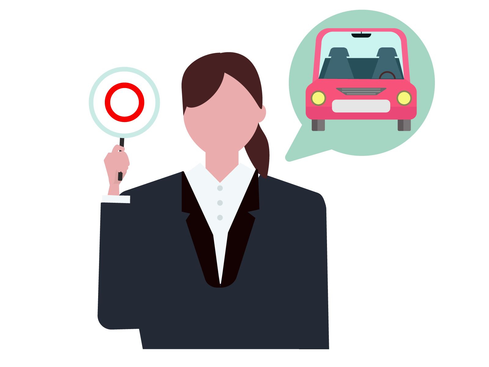 buv.LABOに〇判定の高評価をする女性の画像